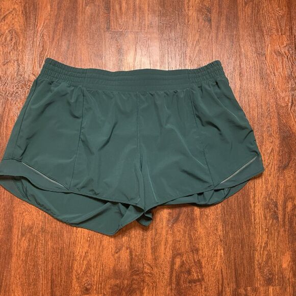 LULULEMON Hotty Hot Shorts Teal Green Blue Plus Size 20 W7AYXT - Picture 2 of 8